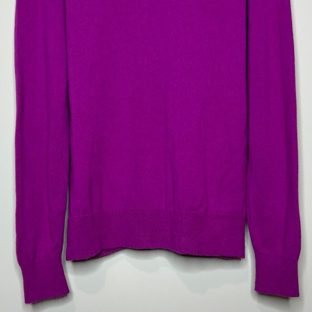 Lands' End 100% Cashmere Purple Cardigan Sweater Size M - Picture 7 of 8